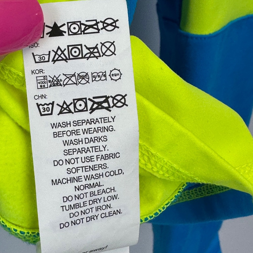 Brooks Dash 1/2 Zip Running Pullover Neon Yellow Blue Fleece Lined 221223 L - Picture 14 of 15